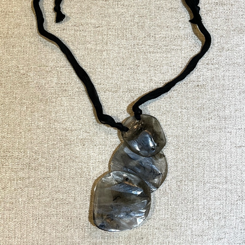 Grey Resin Necklace